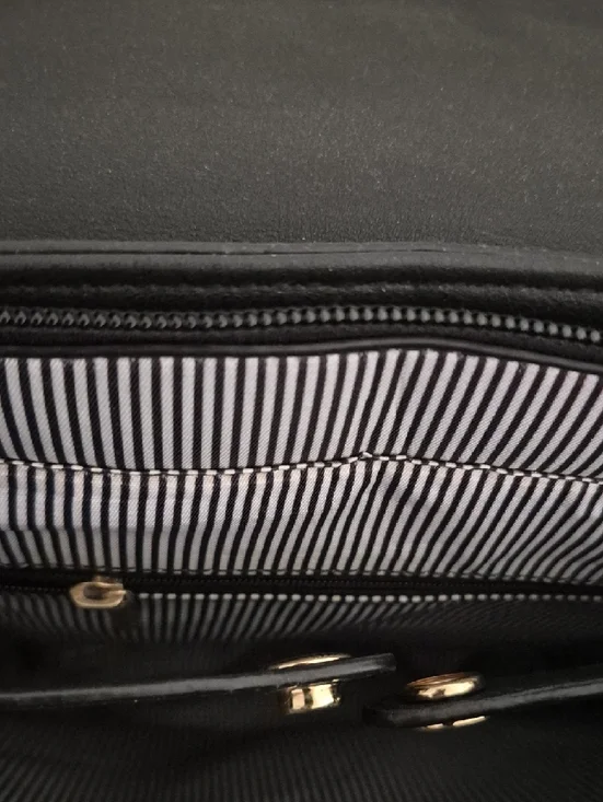 Women's Colorblock Backpack in Black and Blush - Picture 8 of 12